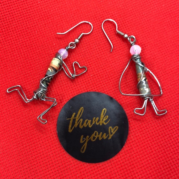 NEW 6.5cm FULLY HANDMADE EARRINGS - Proposal (Will You Marry Me?)